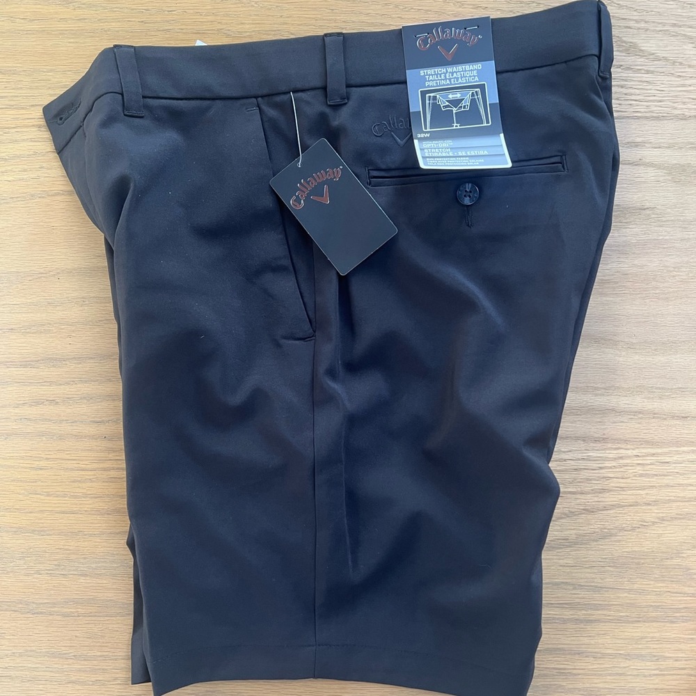 NWT Mens Callaway Opti-Dri Stretch Golf Shorts - 32